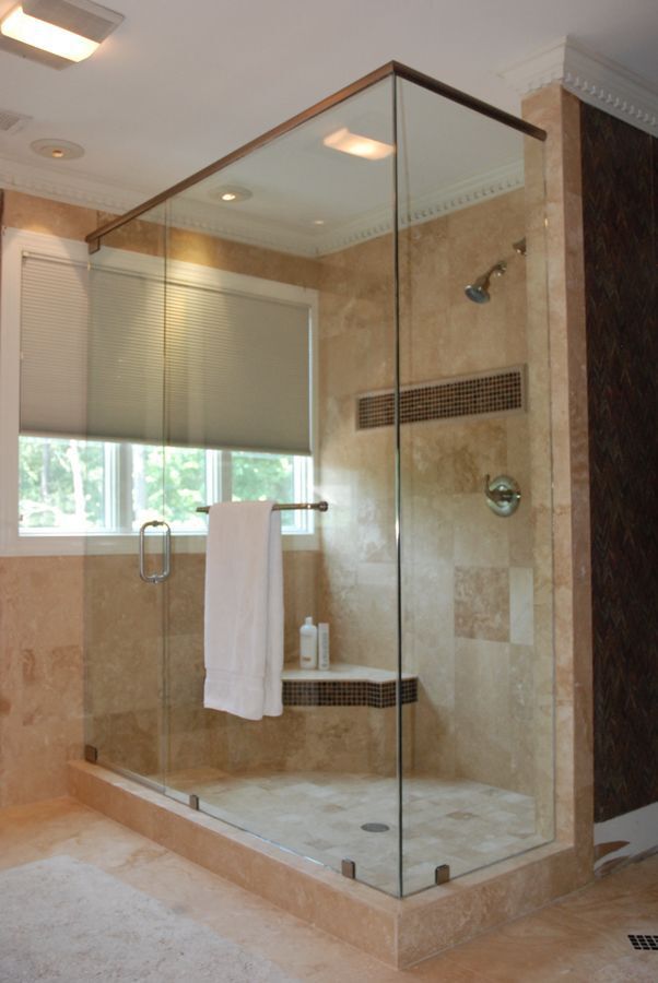 Great example of using a header system.  We were able to hinge the door on window wall and provide excellent support with this design.